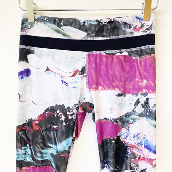 LULULEMON Run Inspire Crop Leggings pigment wave 4 printed yoga - Picture 5 of 13